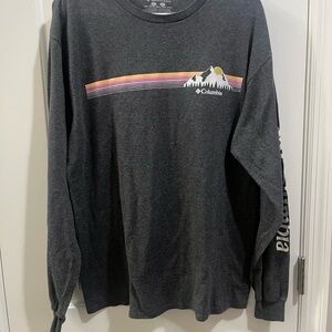 Columbia Gray Long Sleeve Tee Casual Comfort